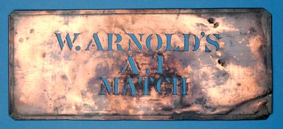 Estêncil de cobre de W. Arnolds A, 1 fósforo (cobre) de English School