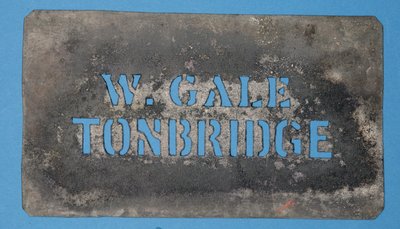 Estêncil de cobre de W. Gale, Tonbridge (cobre) de English School
