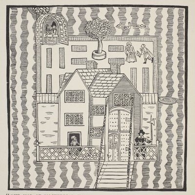 Cópia do Mapa do Mockbeggar Hall, com sua situação no espaçoso país chamado em qualquer lugar, c.1633, da Balada de Roxborough de English School