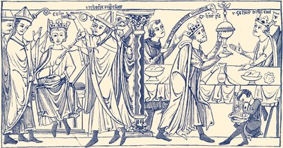 Coroação de Henrique, o Jovem Rei, de "A Short History of the English People" (Uma breve história do povo inglês) de English School