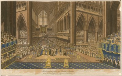Coroação do rei William IV e da rainha Adelaide em 8 de setembro de 1831 de English School