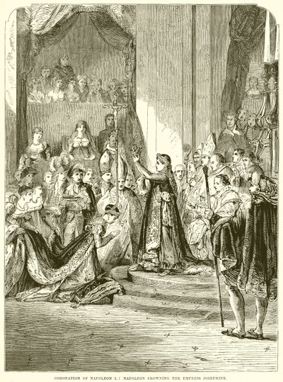 Coroação de Napoleão I: Napoleão Coroando a Imperatriz Josefina de English School