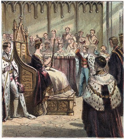 Coroação da Rainha Victoria Iere da Inglaterra, Londres, Abadia de Westminster, 28 de junho de English School