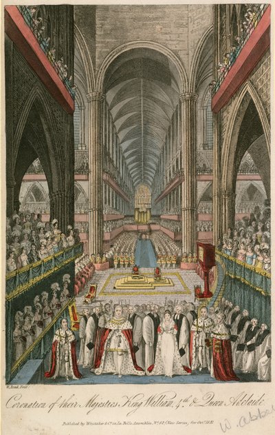Coroação de suas Majestades Rei Guilherme IV e Rainha Adelaide na Abadia de Westminster de English School