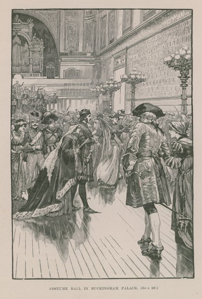 Traje de bola no Palácio de Buckingham de English School