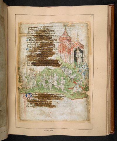 Algodão MS Tiberius A VII/1 fol. 75r, finais do século XV (pergaminho) de English School
