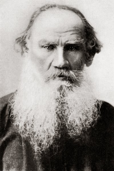 Conde Lev Nikolayevich Tolstoy, também conhecido por Leo Tolstoy, da History of the Nations de Hutchinson, pub.1915 (impressão) de English School