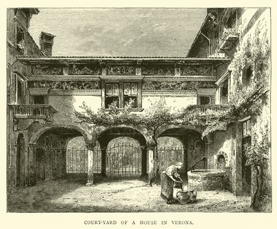 Pátio de uma casa em Verona de English School
