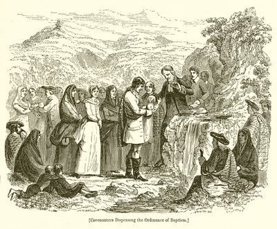 Covenanters Dispensando a Ordenança do Batismo de English School