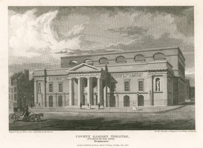 Teatro de Covent Garden, Westminster, Londres (gravura) de English School