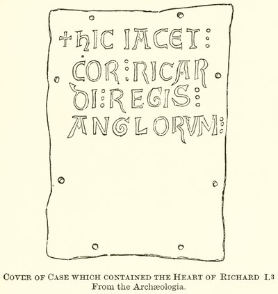 Capa do caso que continha o coração de Ricardo I de English School