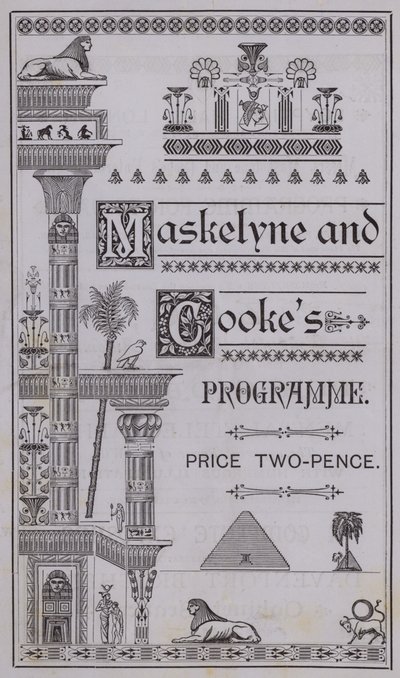 Capa do programa para o Egyptian Hall de English School
