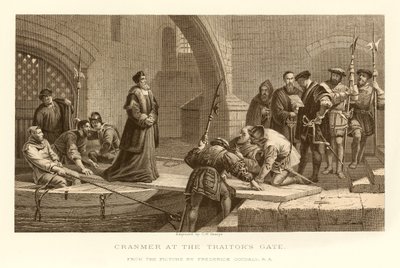 Cranmer no portão de traidores de English School