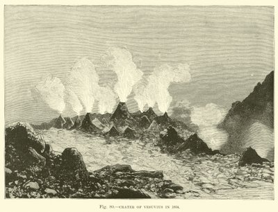 Cratera do Vesúvio em 1834 de English School