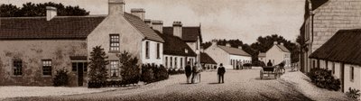 Crawfordsburn, Village e Inn (litho) de English School
