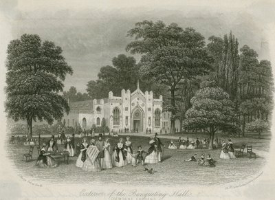 Cremorne Gardens, Londres: exterior do salão de banquetes de English School