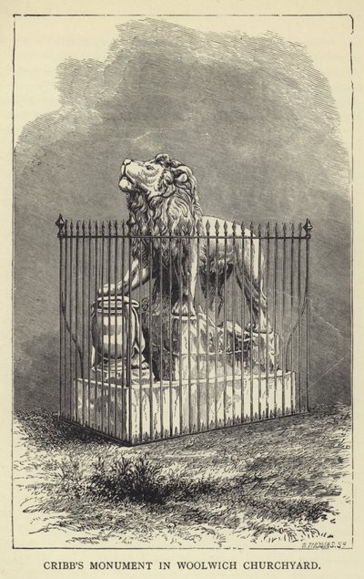 Monumento de Cribbs no cemitério de Woolwich de English School