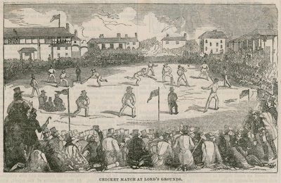 Jogo de críquete no Lords Grounds de English School