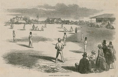 Jogo de críquete no Lords Grounds de English School