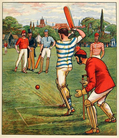 Cricket, da British Sports and Games, pub. C. 1880. de English School