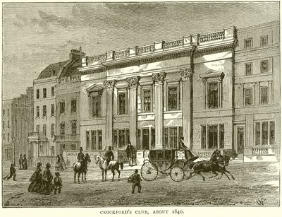 Crockfords Club, cerca de 1840 de English School
