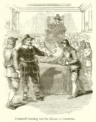 Cromwell despejando a Câmara dos Comuns de English School