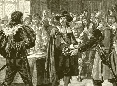 Cromwell dissolvendo o longo Parlamento de English School