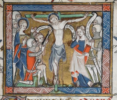 Crucificação em uma cruz verde de English School