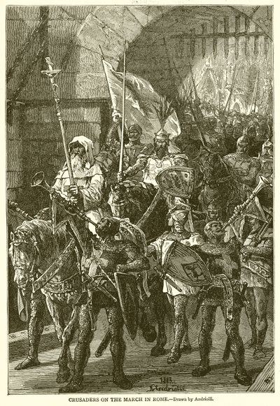 Cruzados na Marcha em Roma de English School