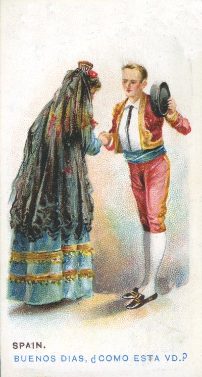 Cumprimento habitual em Espanha, 1907 de English School