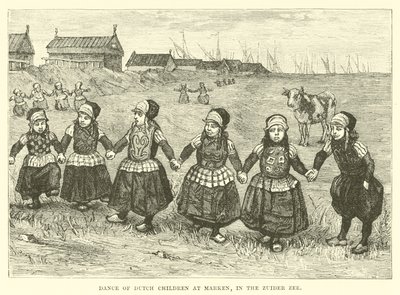 Dança de crianças holandesas em Marken, no Zuider Zee de English School
