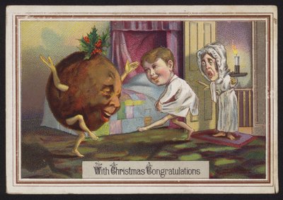 Pudim de Natal Dançante (chromolitho) de English School