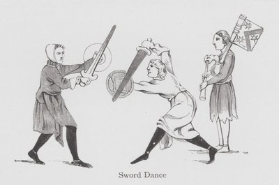 A dançar: Dança de Espada (litho) de English School