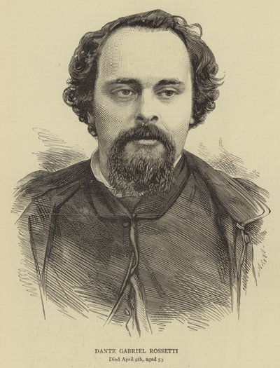 Dante Gabriel Rossetti (gravura) de English School