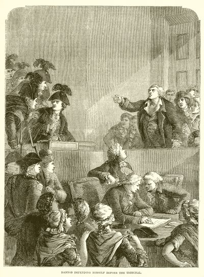 Danton se defendendo perante o Tribunal de English School