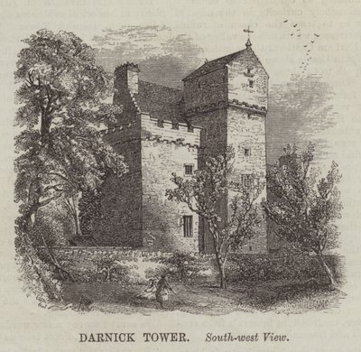 Torre Darnick, Vista Sudoeste (gravura) de English School