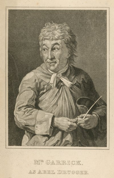 David Garrick, ator, como Abel Drugger de English School