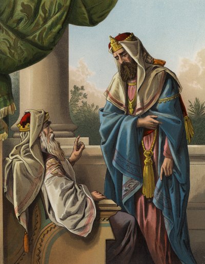 David dá uma acusação a Salomão (chromolitho) de English School