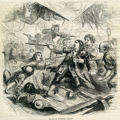 Morte do almirante Carter, 1692 de English School