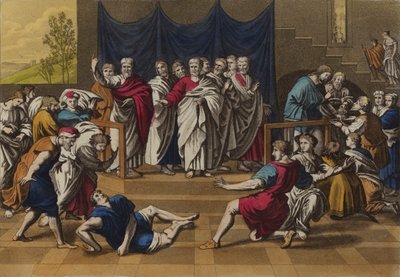 Morte de Ananias (lito colorido) de English School