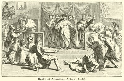 Morte de Ananias, Atos, v, 1, 10 de English School