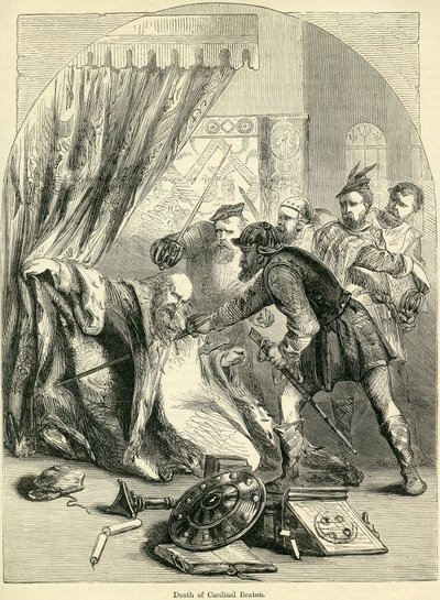 Morte do Cardeal Beaton, 29 de maio de 1546 (gravura) de English School