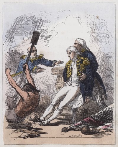 Morte de Lord Nelson (gravura colorida) de English School