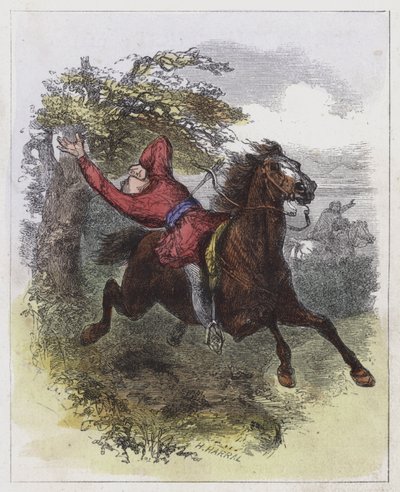 Morte de William Rufus (gravura colorida) de English School