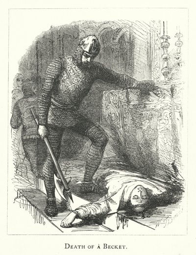 Morte de um Becket (gravura) de English School