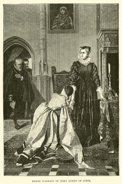 Mandado de morte de Mary Queen of Scots de English School