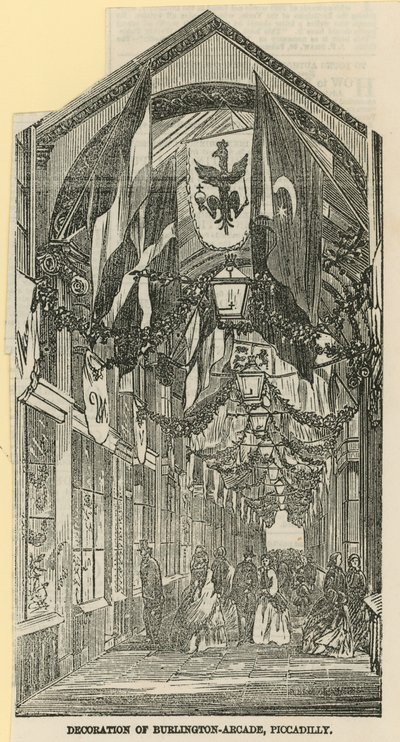 Decoração de Burlington Arcade de English School