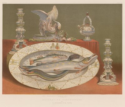 Faiança decorativa por M Avisseau, Fils, Tours de English School