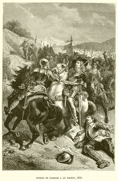 Derrota de Charles I em Naseby, 1645 de English School