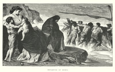 Partida de Medeia (gravura) de English School